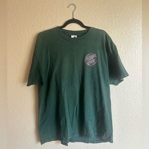 Santa Cruz Skateboards Dark Green Short Sleeve Logo Tee